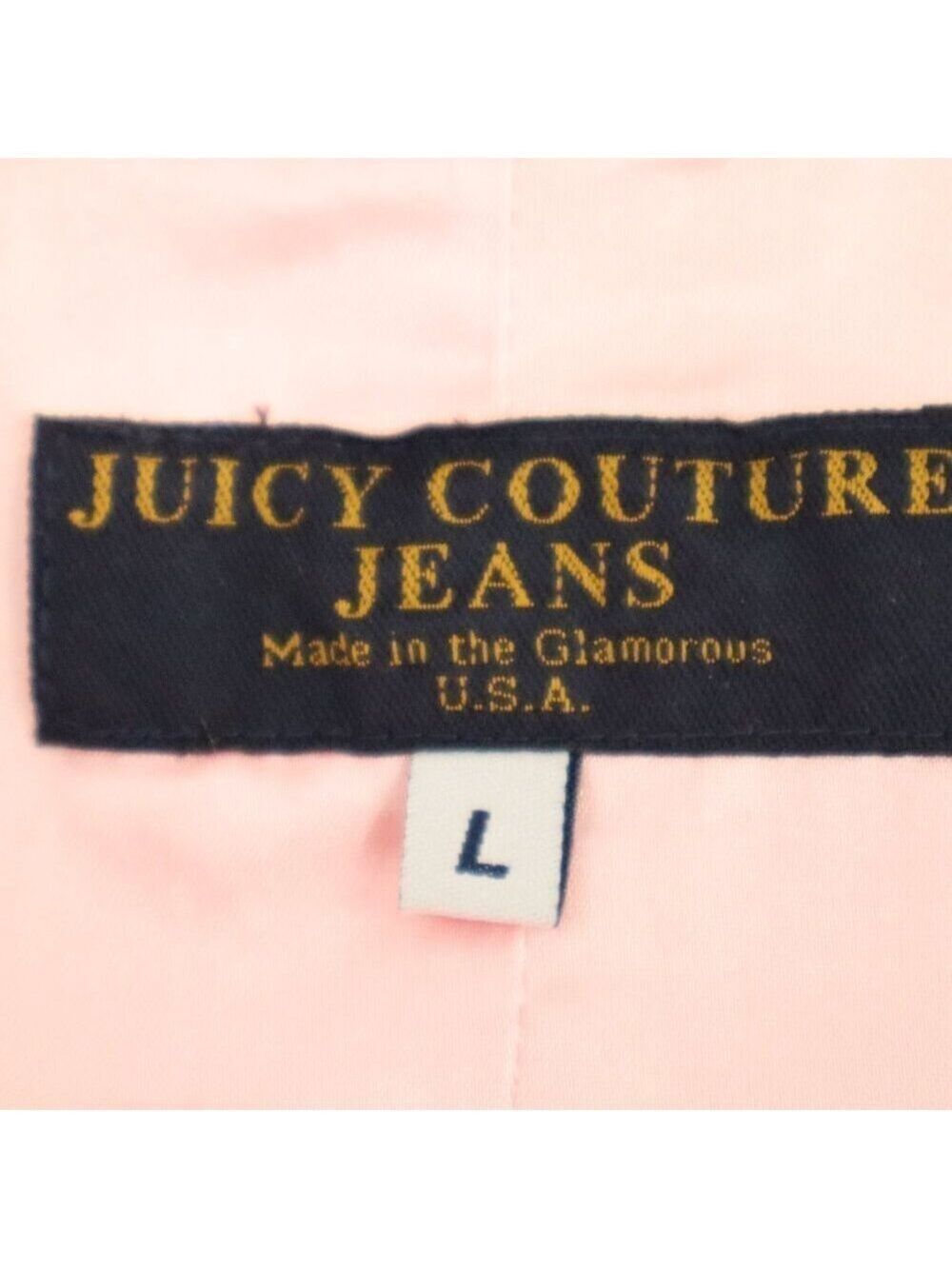 Juicy Couture Vintage Y2K Corduroy Blazer Cream Two Button Size Lg Made in USA - Picture 4 of 9